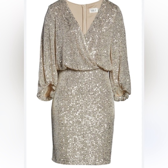 Eliza J Dresses & Skirts - Eliza J Silver Sequin Dress